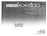 Yamaha KX-500 Owner'S Manual preview