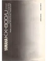 Yamaha KX-800/U Owner'S Manual preview