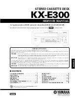 Preview for 1 page of Yamaha KX-E300 Service Manual