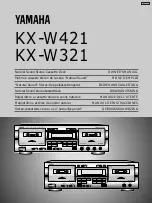 Yamaha KX-W321 Owner'S Manual preview