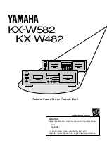 Preview for 1 page of Yamaha KX W482 Owner'S Manual