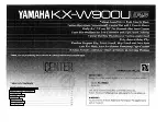 Preview for 1 page of Yamaha KX-W900 Owner'S Manual