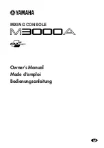 Yamaha M3000A Owner'S Manual preview