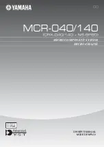 Yamaha MCR-040DG Owner'S Manual preview