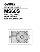 Yamaha MS60S Operating Manual preview