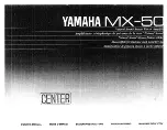 Yamaha MX-50 Owner'S Manual preview