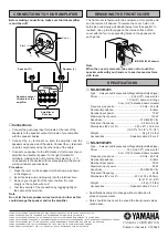 Preview for 2 page of Yamaha NS-5290 Owner'S Manual