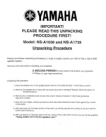 Preview for 5 page of Yamaha NS-A1638 Owner'S Manual