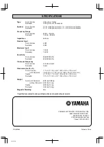 Preview for 8 page of Yamaha NS-AP8805 Owner'S Manual