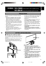 Preview for 1 page of Yamaha NS-C8800 User Manual