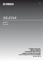 Yamaha NS-F210 Owner'S Manual preview