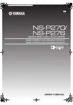 Yamaha NS-P270 Owner'S Manual preview