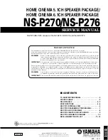 Yamaha NS-P270 Service Manual preview