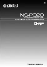 Yamaha NS-P320 Owner'S Manual preview