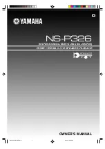 Yamaha NS-P326 Owner'S Manual preview