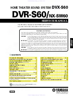 Yamaha NX-SW60 Service Manual preview