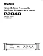 Preview for 1 page of Yamaha P2040 Operation Manual