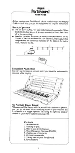 Preview for 2 page of Yamaha PortaSound PS-300 Playing Manual