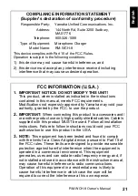 Preview for 21 page of Yamaha RM-WCH-8 Owner'S Manual