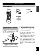 Preview for 5 page of Yamaha RX-V357 Owner'S Manual