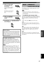 Preview for 43 page of Yamaha RX-V357 Owner'S Manual