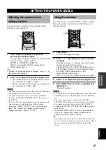 Preview for 49 page of Yamaha RX-V357 Owner'S Manual