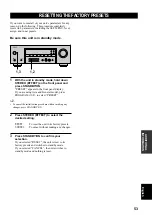 Preview for 55 page of Yamaha RX-V357 Owner'S Manual