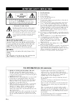 Preview for 4 page of Yamaha RX-Z11 - AV Receiver Owner'S Manual