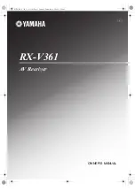 Yamaha RXV361BL Owner'S Manual preview