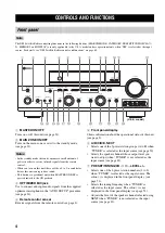 Preview for 8 page of Yamaha RXV659BL - AV Receiver Owner'S Manual