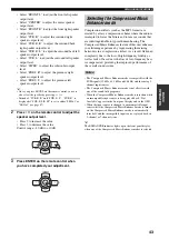 Preview for 47 page of Yamaha RXV659BL - AV Receiver Owner'S Manual