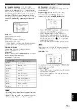 Preview for 79 page of Yamaha RXV661BL Owner'S Manual