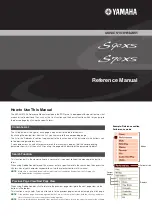 Yamaha S70 XS Reference Manual preview