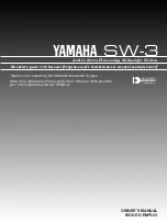 Yamaha SW-3 Owner'S Manual preview