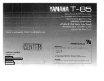 Preview for 1 page of Yamaha T-85 Owner'S Manual