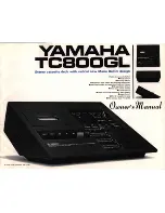 Yamaha TC800GL Owner'S Manual preview