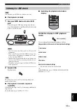 Preview for 17 page of Yamaha TSX 130 - CD / MP3 Clock Radio Owner'S Manual