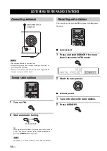 Preview for 18 page of Yamaha TSX 130 - CD / MP3 Clock Radio Owner'S Manual