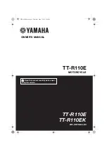 Preview for 3 page of Yamaha TT-R110E 2018 Owner'S Manual