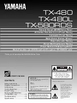 Yamaha TX-480 Owner'S Manual preview