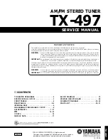 Preview for 1 page of Yamaha TX-497 Service Manual