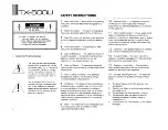 Preview for 2 page of Yamaha TX-500U Owner'S Manual