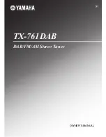 Preview for 1 page of Yamaha TX-761DAB Owner'S Manual
