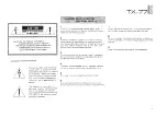 Preview for 3 page of Yamaha TX-77 Owner'S Manual