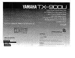 Preview for 1 page of Yamaha TX-900 Owner'S Manual