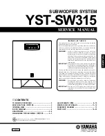 Yamaha YST-SW315 Service Manual preview