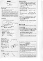 Preview for 2 page of Yamaha YT-2200 Owner'S Manual