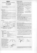 Preview for 3 page of Yamaha YT-2200 Owner'S Manual