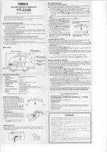 Preview for 4 page of Yamaha YT-2200 Owner'S Manual