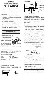 Preview for 6 page of Yamaha YT-250 Owner'S Manual